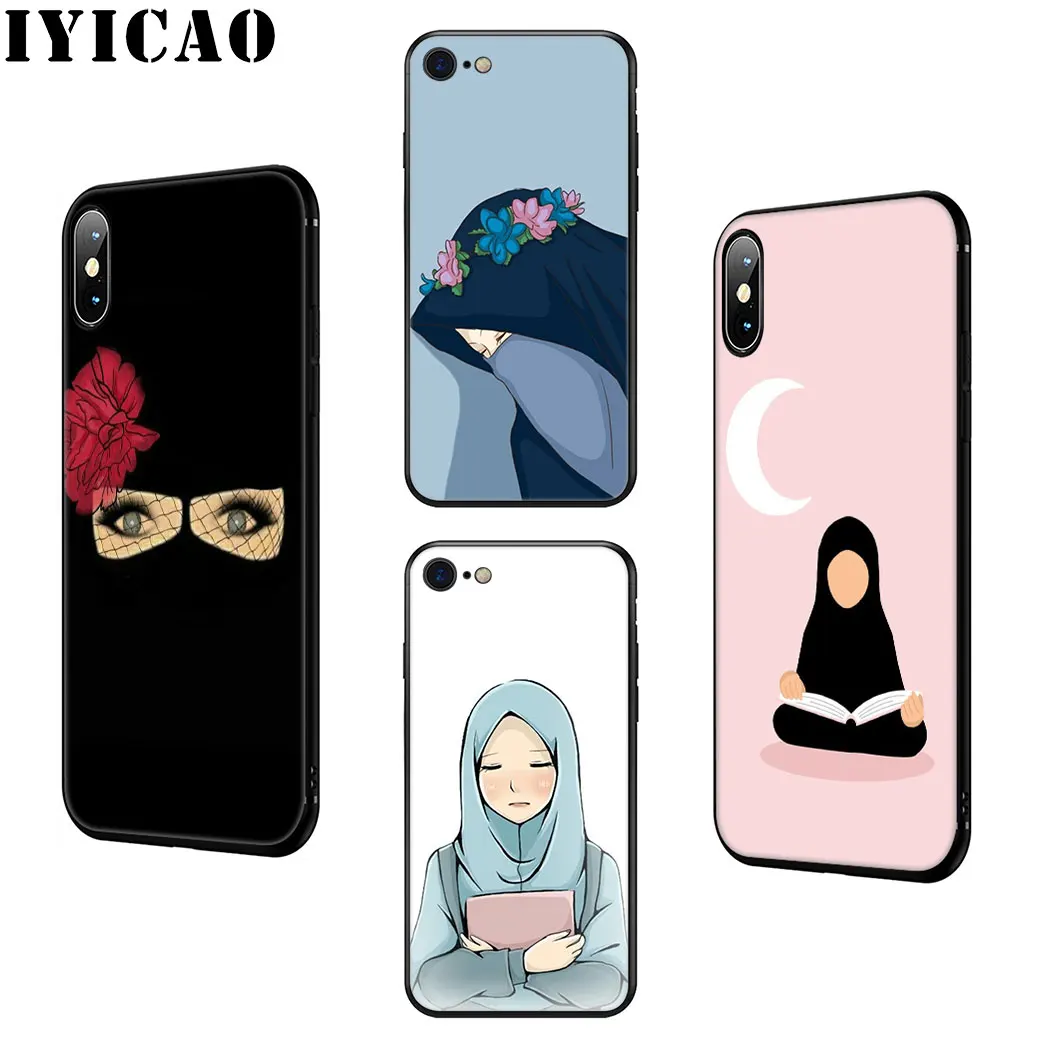 IYICAO Мусульманский Исламский Женский Мягкий силиконовый чехол для iPhone 11 Pro Max XR X XS 6
