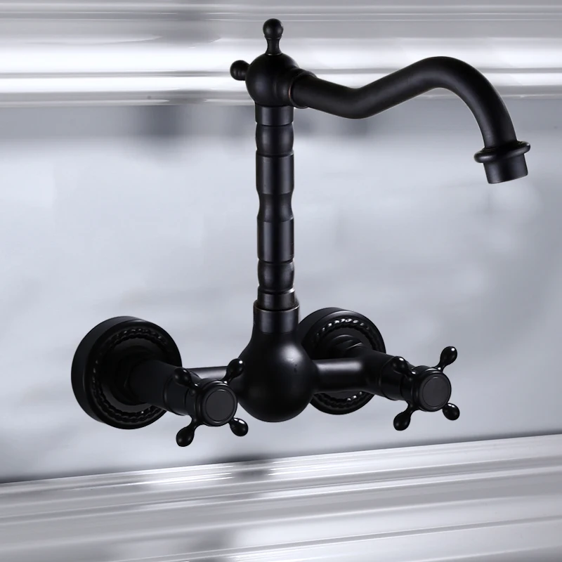 

Rotate Wall Mount Bathtub Faucet Set Black Washbasin Faucet Thermostatic Water Mixer Home Improvement Grifo Mixer Tap EH50BF