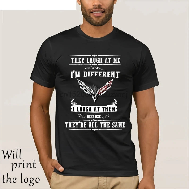 

Camiseta divertida de los hombres mujeres novedad camiseta CORVETTE diferencia camiseta fresca