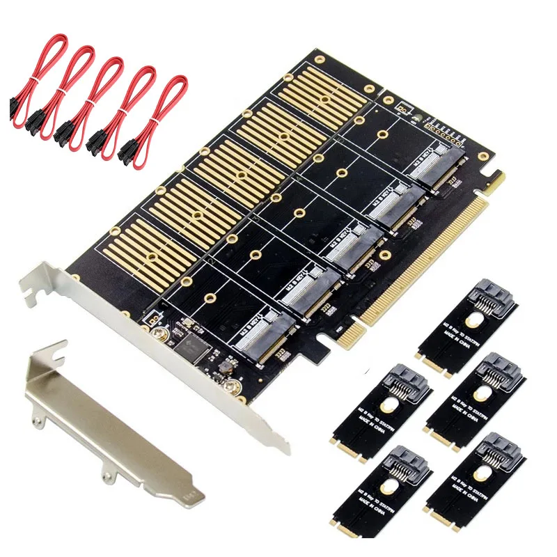   PCIe Gen3 X16  5  M.2 NGFF B-Key SATA,  6 /,  5x B-key SSD  SATA     