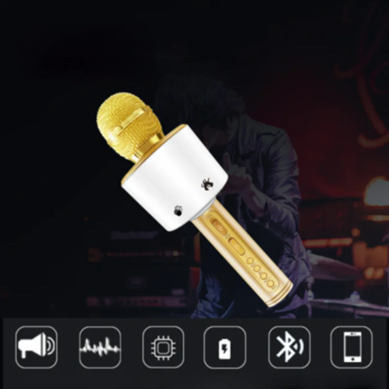 SD-07 Bluetooth mobile phone karaoke microphone home outdoor KTV wireless mini Karaoke Microphone | Электроника