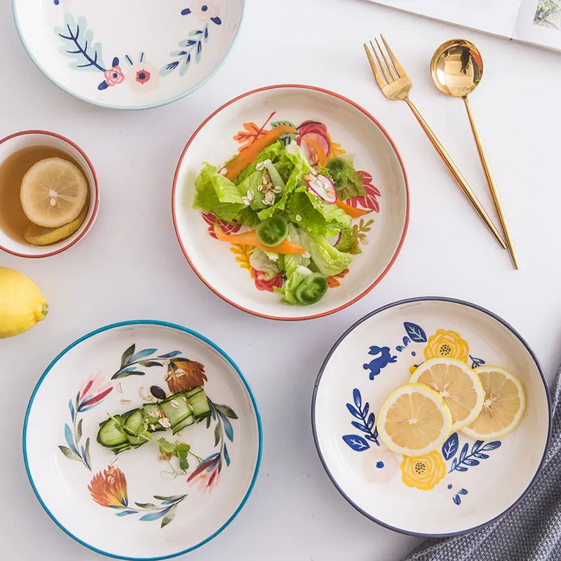 Керамическая десертная тарелка Uniho наборы фарфоровых обеденных блюд и тарелок