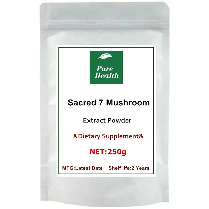 

Organic Sacred 7 Mushroom Extract Powder-Maitake, Reishi, Cordyceps, Lion's Mane, Shiitake, Turkey Tail and Chaga