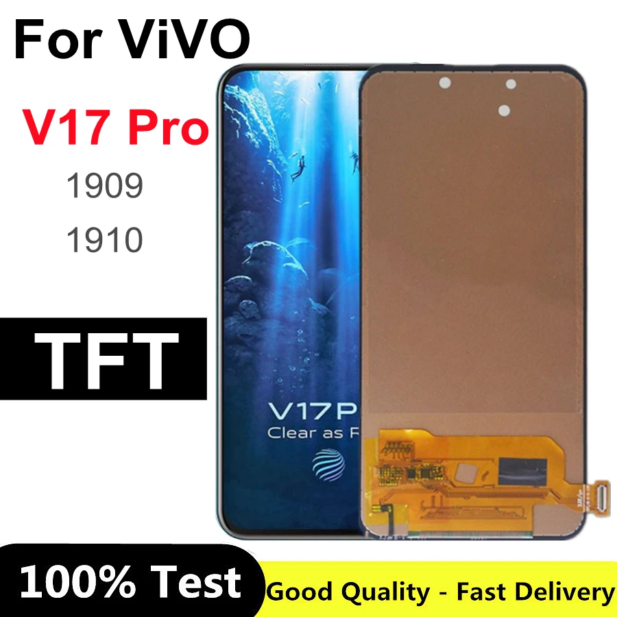 

6.44" TFT For Vivo V17 Pro LCD Display Touch Screen Digitizer Assembly for vivo V17 Pro 1910 1909 LCD