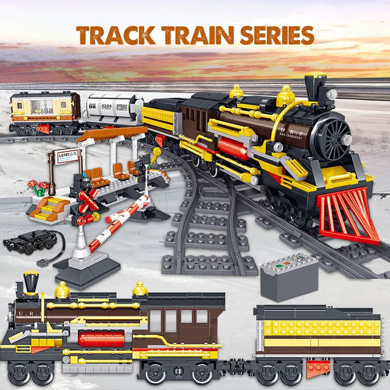 

1464PCS City Railway Bricks Compatibe Technik Series Track Train High-speed Rail Building Blocks Toys For Children Boy