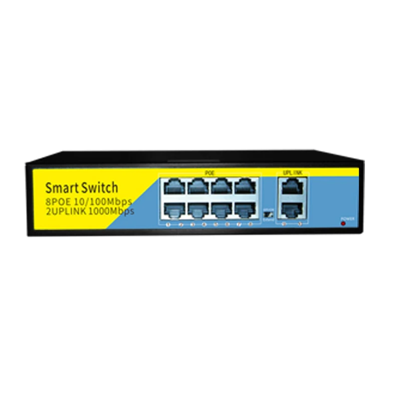 Сетевой коммутатор POE Gigabit 52 в 2 порта 1000 Мбит/с 8 портов IEEE 802 3 af/at ethernet для IP