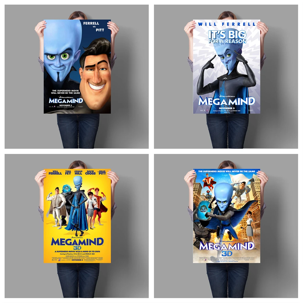 Megamind плакат со сценами из фильмов для общежития Гостиная номер декоративная