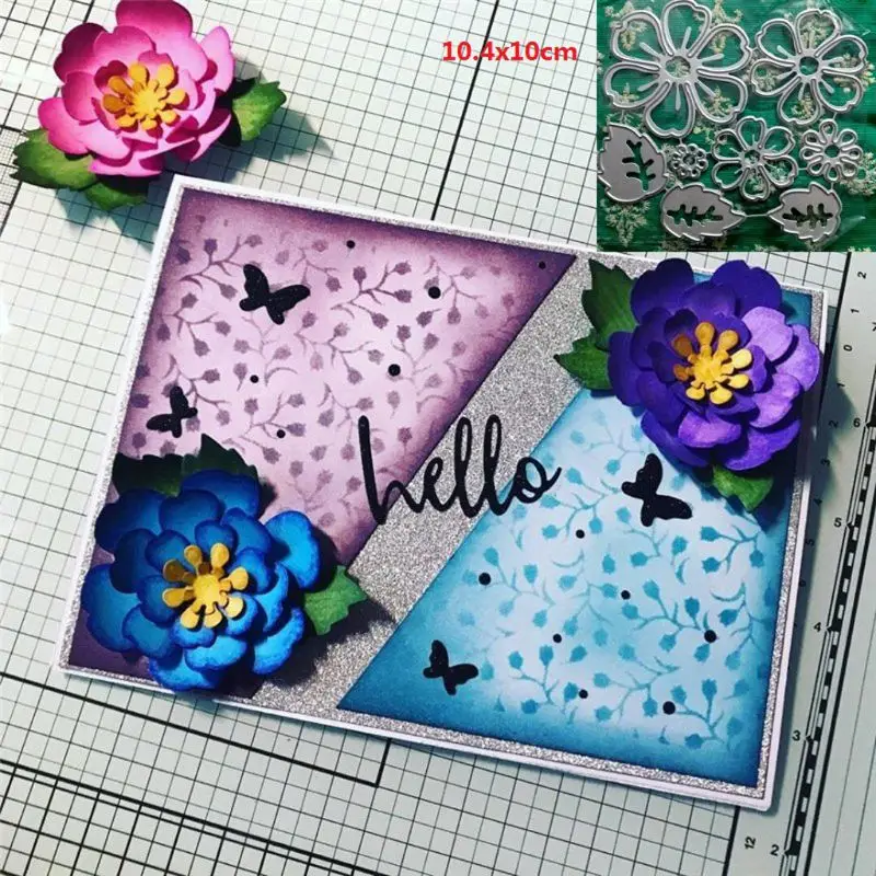 

Flower Petal Metal Cutting Dies Stencil Scrapbooking DIY Album Stamp Paper Card 652A