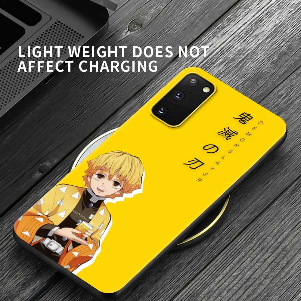 

Cute Japan Demon Slayer Case For Samsung Galaxy S20 FE S21 S10 S9 S8 Plus Note 20 Ultra 8 9 10 Lite Black Soft Phone Fundas