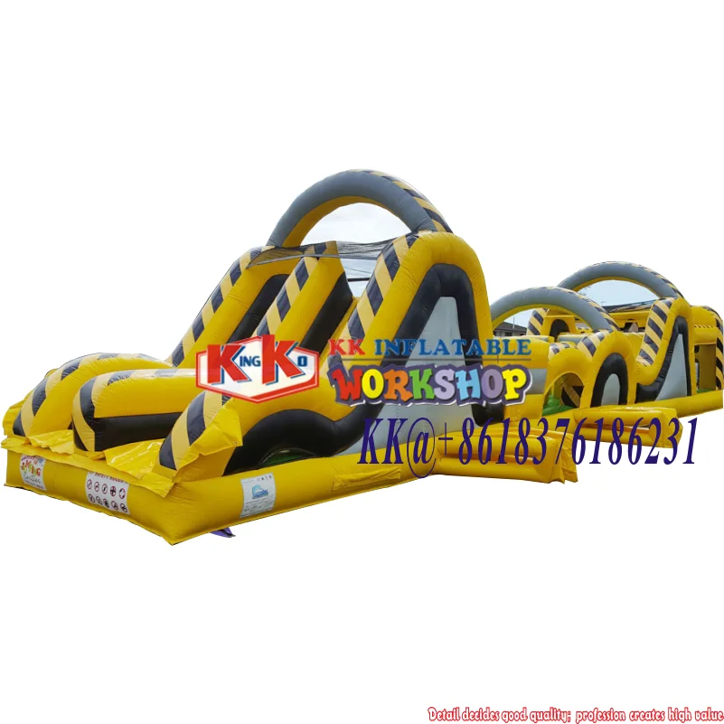 Черно желтый токсический пик надувная полоса препятствий способный