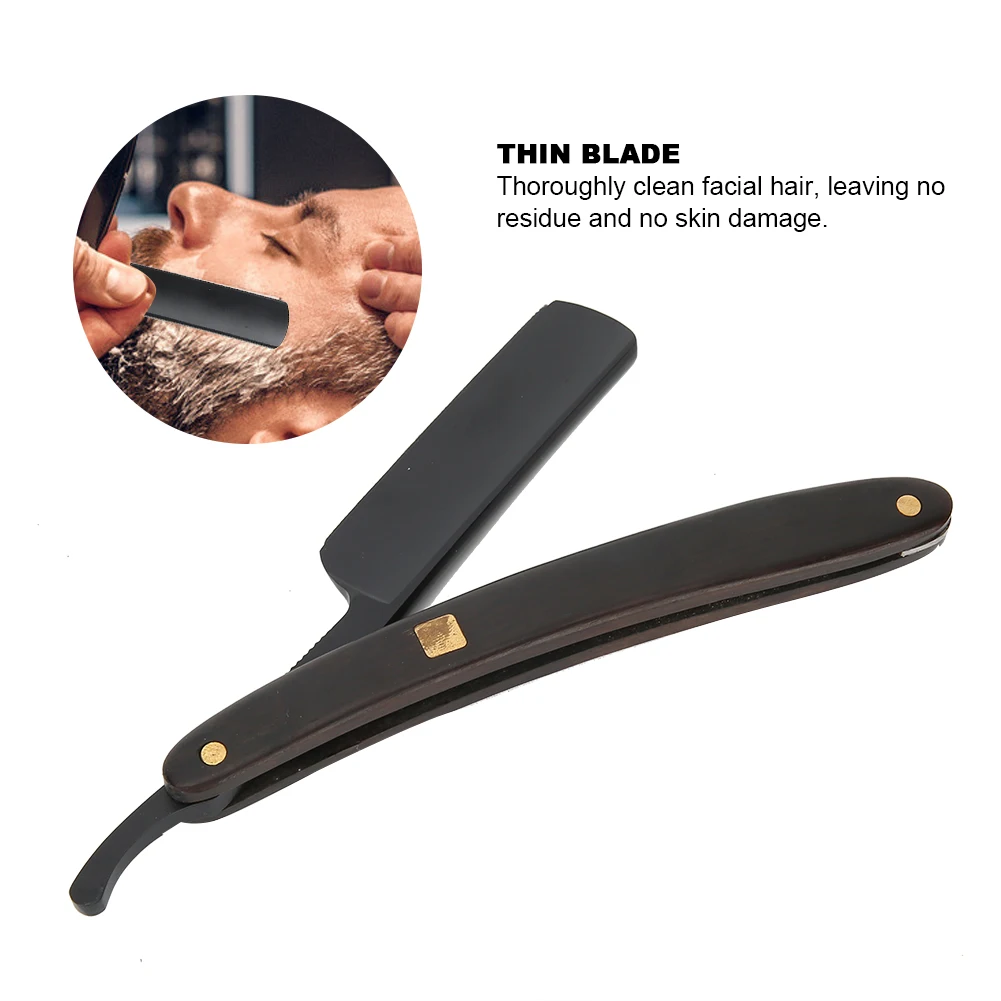 Ручка из сандалового дерева винтажная прямая ручная бритва бритвенный