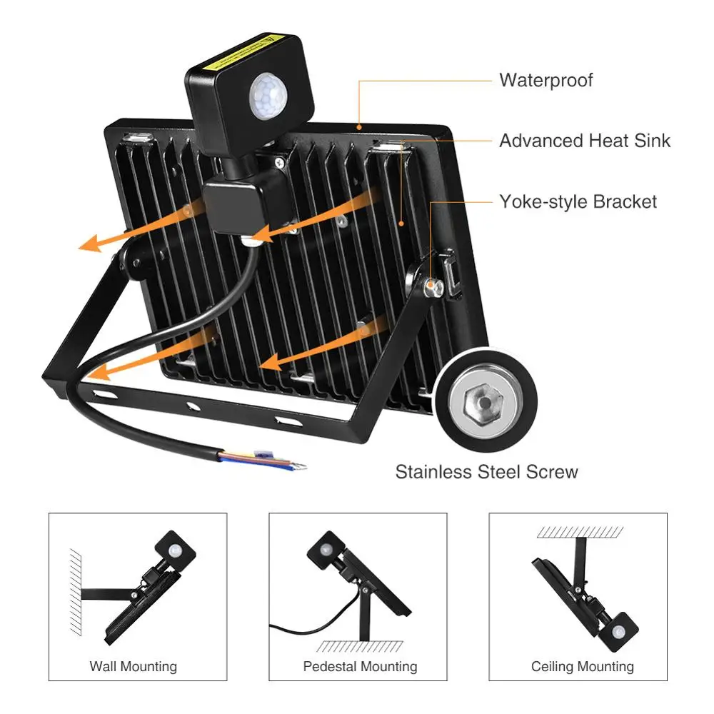 

LED Floodlight Spotlight 10W 20W 30W 50W 100W Outdoor Wall Reflector Lighting Waterproof Garden Lamp