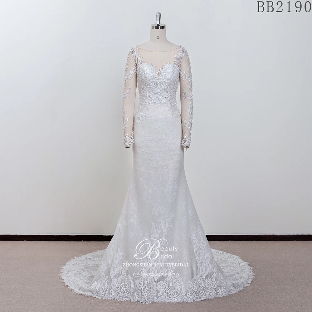 100% Real Photos Luxury 2021Wedding Dresses   Flowers Mermaid  and Japanes lace with sweet Vestido BB2190