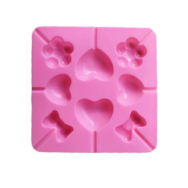 DIY леденец форма для шоколада силиконовые плесень пудинг Любовь бабочка цветок