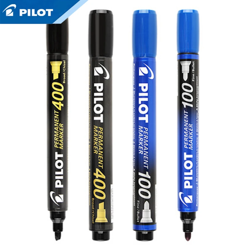 Маркировочная ручка PILOT для жирной кожи 400 черная водонепроницаемая не выцветает