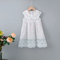 girls dresses girls summer fashion lapel floral lace mesh stitching dress flower girl dresses princess dress for girls
