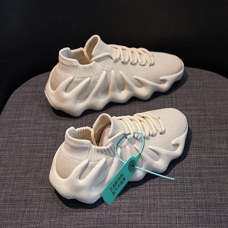 

Men Running Shoes Fashion Knit Breathable Casual Sport Sock Shoes Cloud White 450 for Male Soft Outdoor V2 Tennis Mens Sneaker