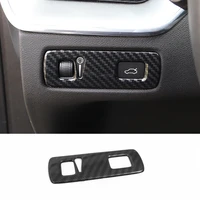 for volvo xc60 2018 2019 car left middle control box decoration cover trim abs carbon fibre auto interior accessories styling