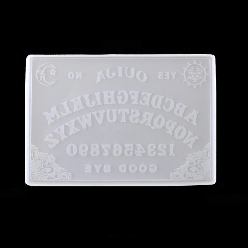 

13MC 2Pcs Ouija- Board Planchette Resin Molds Gothic Ouija- Board Game Keychain Pendant Epoxy Silicone Molds Jewelry Making