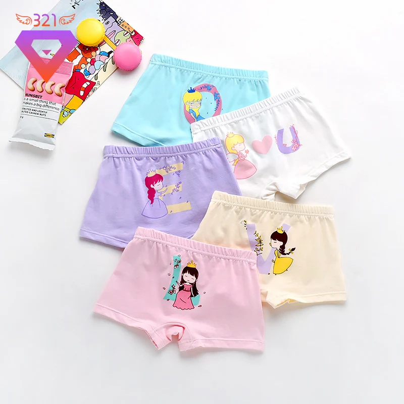 5 шт./партия нижнее белье для девочек Новая детская одежда хлопковые детские