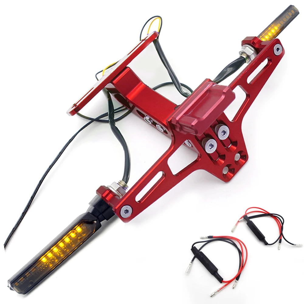Красный C12 мотоциклетные номерные знаки рамка для HONDA tact сегодня transalp 650 trx 450 варадеро 125 xl1000 xl1000v vario vf750 vfr750 - Цвет: Красный