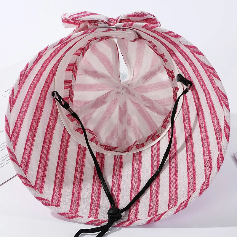 

Women 2020 New Summer Fashion Korean Style Bowknot Sun Hat Color Matching Fisherman's hat Beach Hat chapeu feminino Dropshipping
