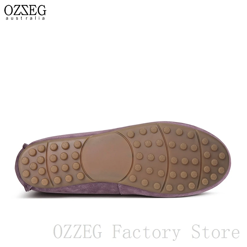 OZZEG роскошные брендовые дизайнерские женские зимние туфли из натуральной кожи на