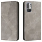 Чехол-книжка для Redmi Note 10 T, 5G, 2021, кожаный, с магнитной картой, 360, с подставкой