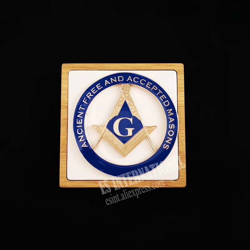 Эмблема масонского автомобиля ANCIENT FREE AND ACCEPTED Значок Mason Freemason размер 3 дюйма No 1