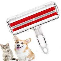 2 way fur pet hair remover roller dog cat hair cleaning brush removing from furniture carpets sofa clothing self cleaning lints