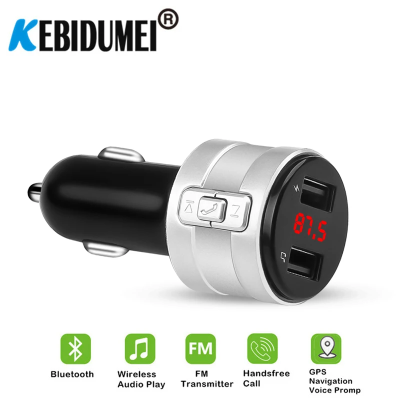 Беспроводной Bluetooth FM передатчик двойной USB AUX модулятор 3.1A автомобильное зарядное