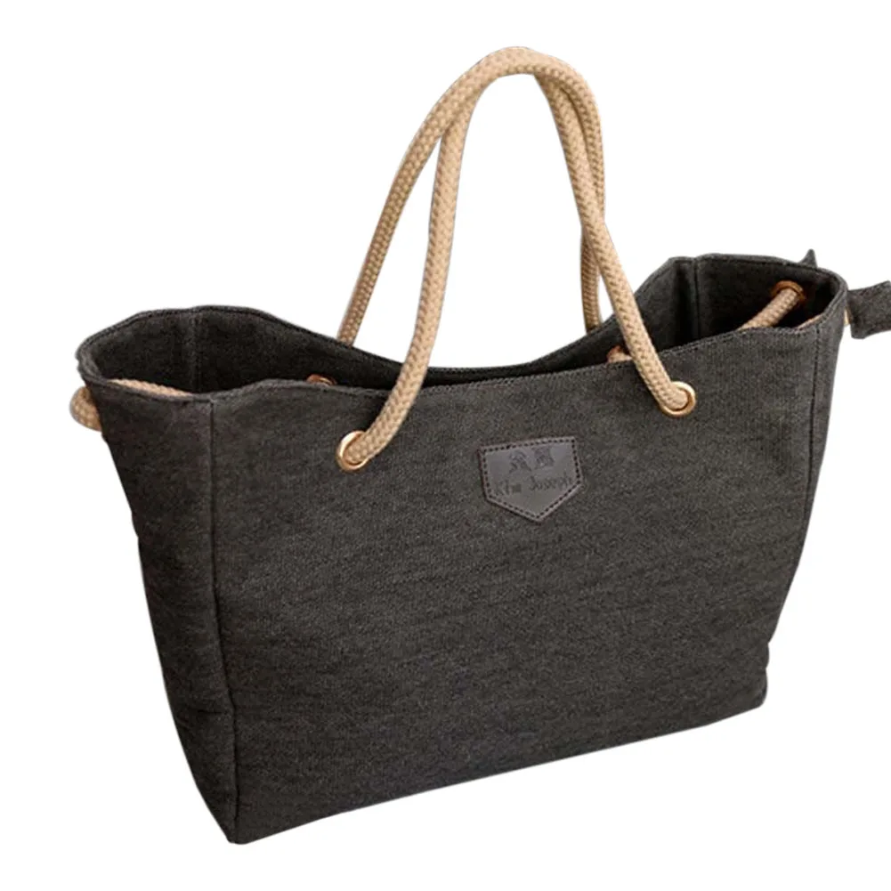 Модная женская сумка однотонная большая Холщовая Сумка Дизайнерские