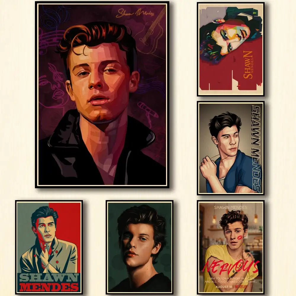

43 дизайна Shawn Mendes плакат из крафт-бумаги Альтернативная абстрактная художественная живопись для кафе Bar