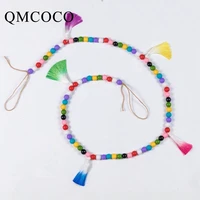 diy new product colorful beads string and wooden bead garland holiday creative fashion handmade custom home decoration bedroom