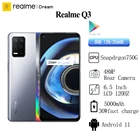 Смартфон Realme Q3 5G, 6 ГБ ОЗУ, 128 Гб ПЗУ, экран 6,5 дюйма, быстрая зарядка 30 Вт, 120 Гц, 48 МП, сканер отпечатка пальца, функция распознавания лица, большой аккумулятор 5000 мА  ч