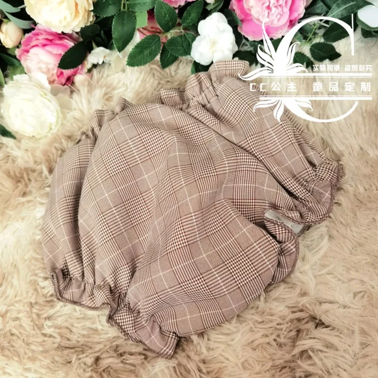 

Vinatge Spanish England baby girl plaid lolita dress kids casual winter birthday party ball gown princess dress