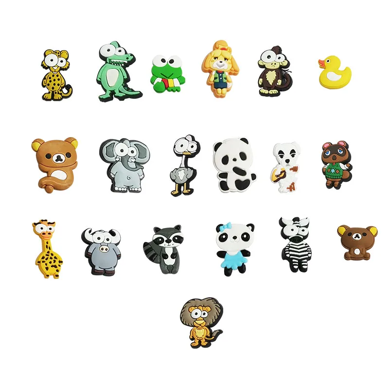 1 шт. подвески для обуви милые животные Медведь обезьяна утка Пряжка детей Croc Jibz