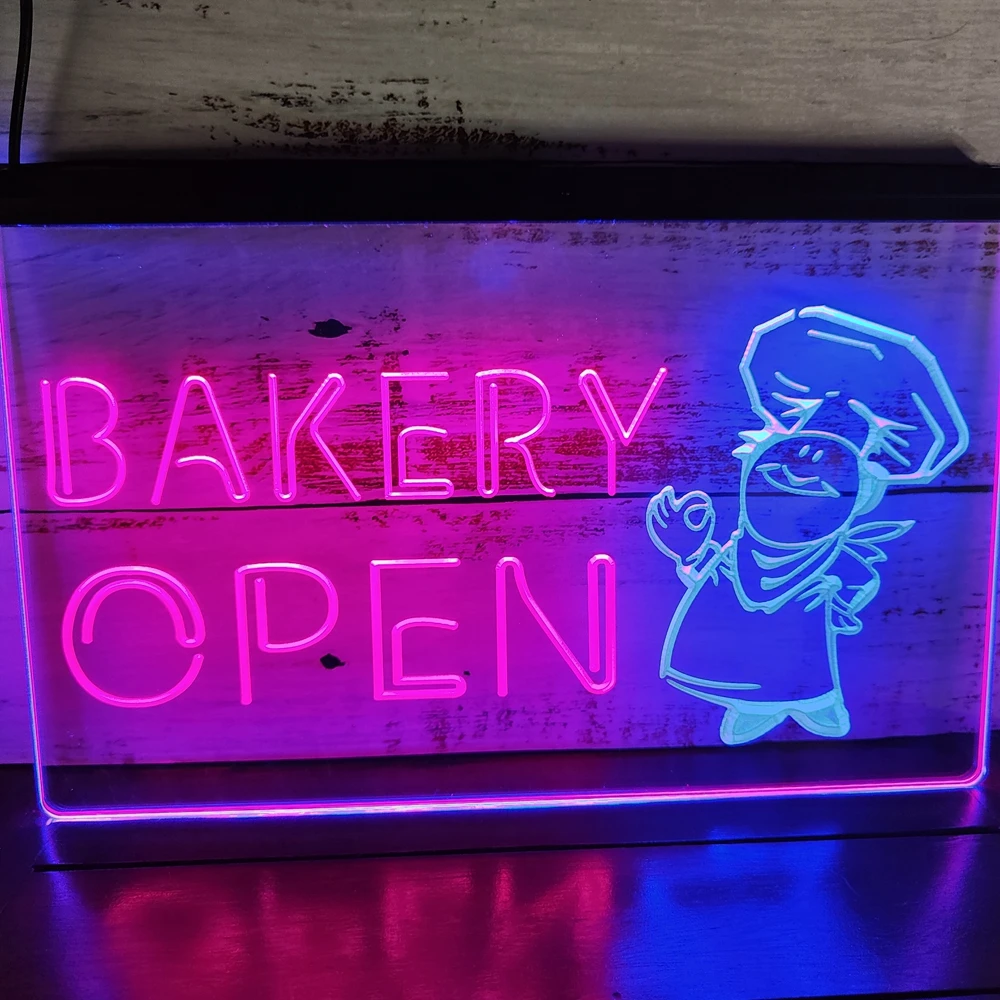 Ss024 открытый хлебопекарский магазин дисплей двухцветный светодиодный неоновый