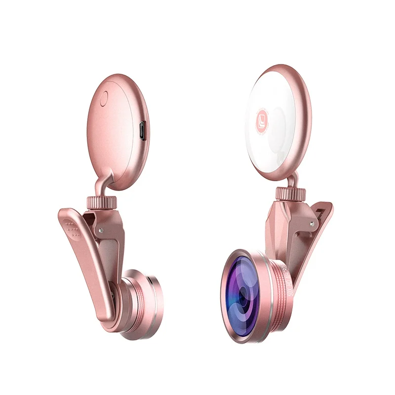 Светодиодная вспышка для селфи RK19 Beauty Artifact 9 уровней регулировка света с линзами