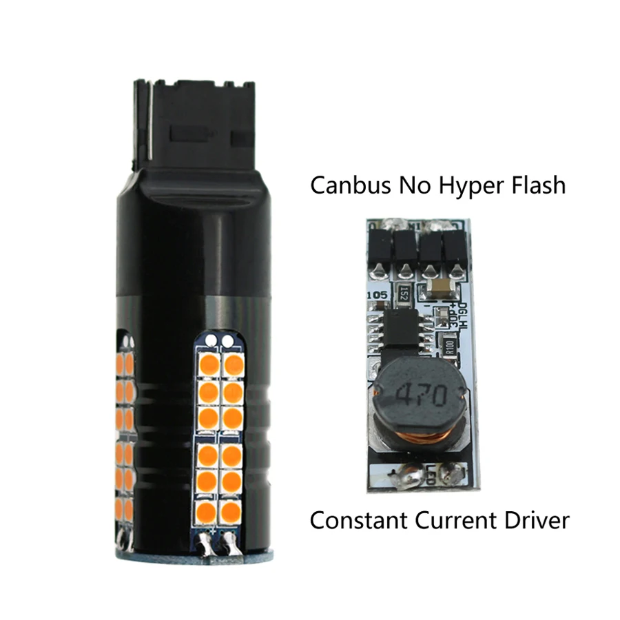 HYZHAUTO 2 светодиодный т. T20 Светодиодные Лампы Canbus без ошибок 3030 60SMD W21W светильник