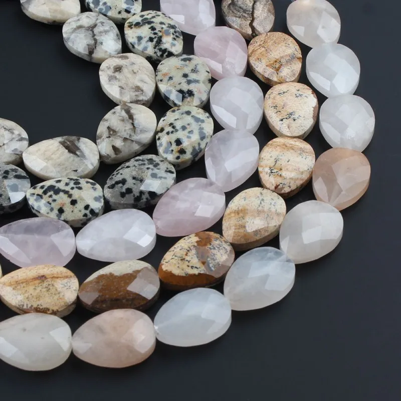 13X18 мм натуральный драгоценный камень нефрита кристалл бусины воды в форме