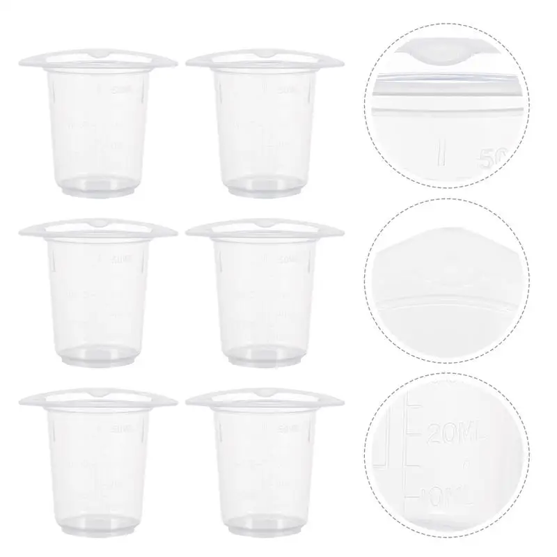 

20Pcs Plastic Beakers Durable Laboratory Graduated Gift Lab Tool Supplies Measuring Cup