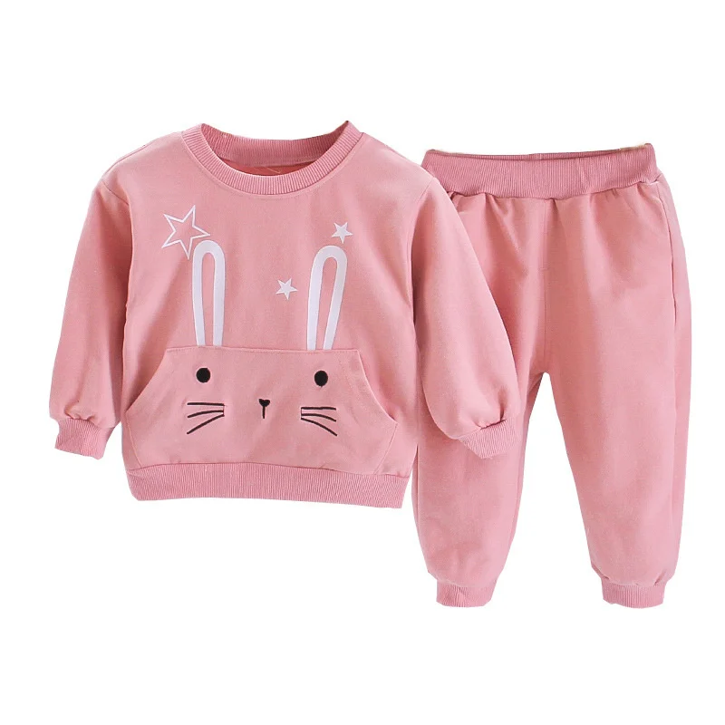 

New Spring Autumn Baby Girl Clothes Suit Children Cotton T-Shirt Pants 2Pcs/Sets Toddler Casual Costume Fashion Kids Tracksuits