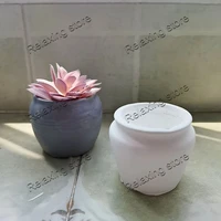 mini pot concrete planter molds diy cement flowerpot silicone mold for succulent plants plaster decoration mould
