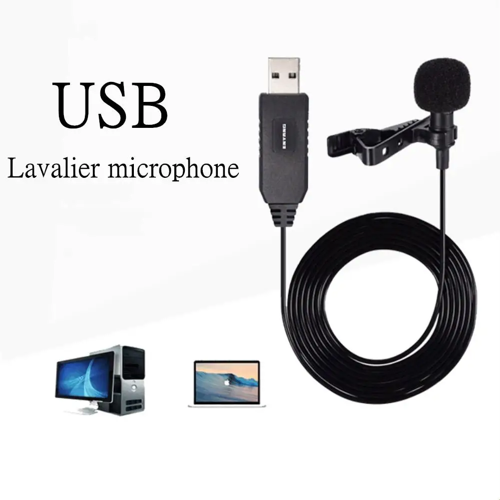 Проводной микрофон с отворотами на застежке для Домашнего Караоке USB Lavalier