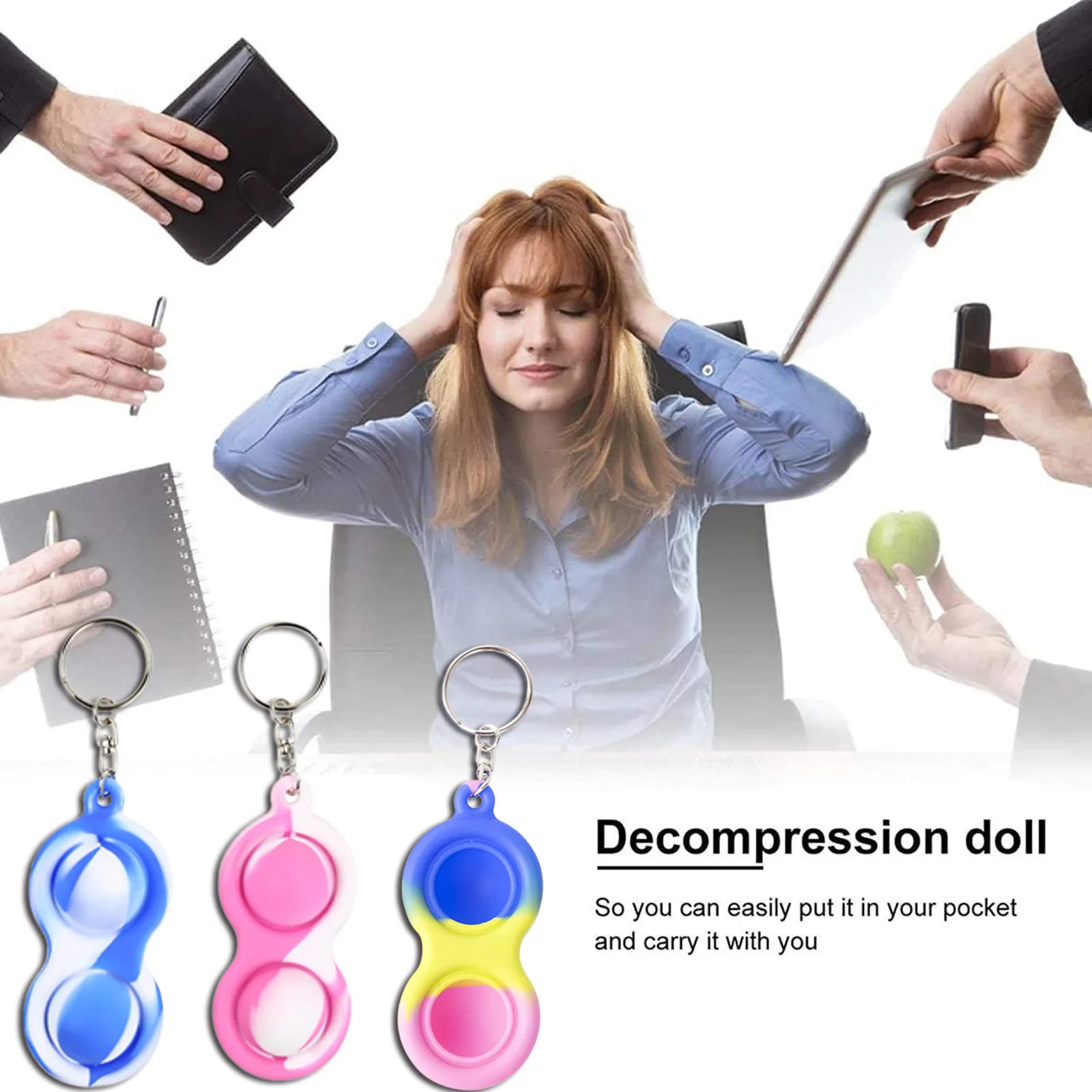 

3pcs Montessori Antistress Fidget Toys Simple Dimple Toy Pressure Reliever Board Controller Educational Toy Brinquedos wholesale