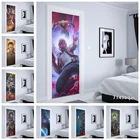 Дверные обои из ПВХ в абстрактном стиле с героями Marvel, домашний дизайн, декоративные наклейки, настенные наклейки, постер, домашний декор, качественная жизнь