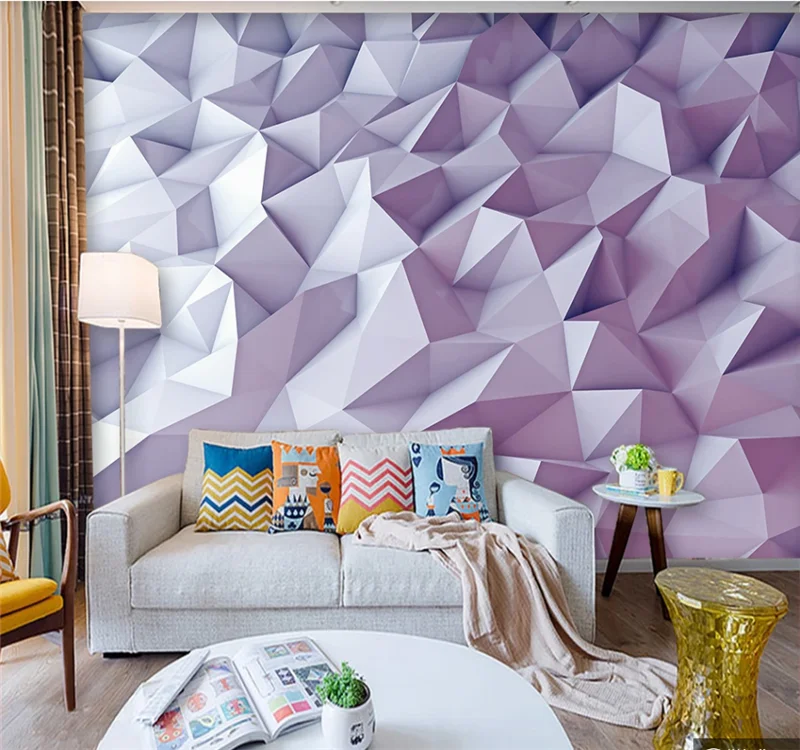 Пользовательская роспись обоев настенная ткань геометрический ромб камень