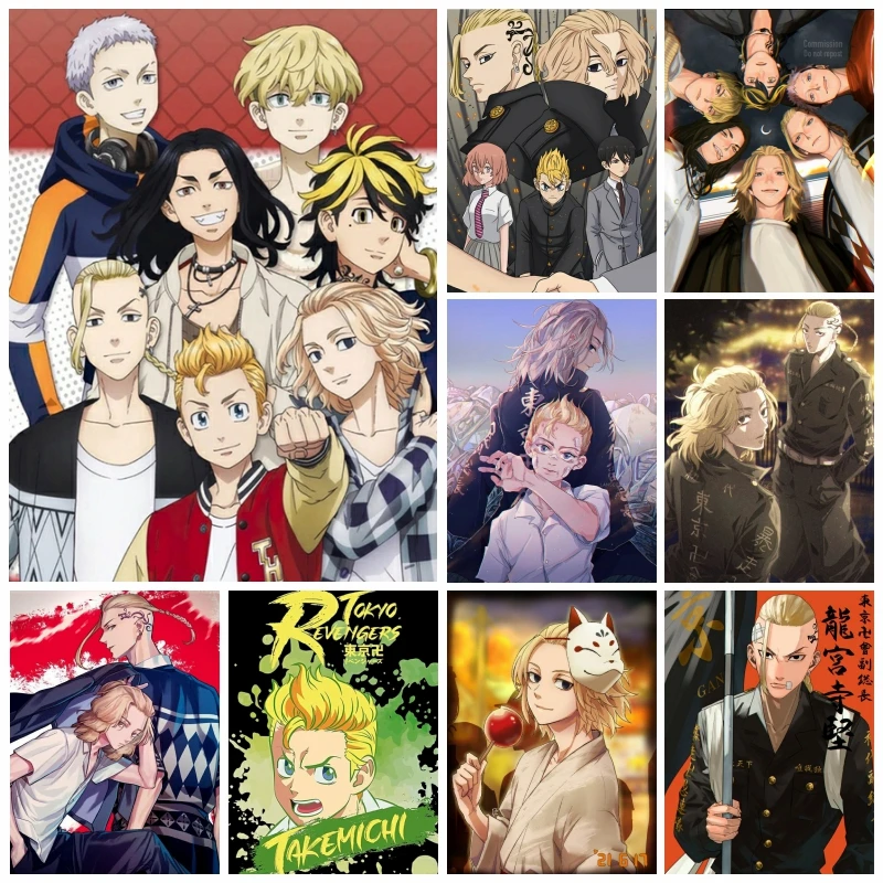 Набор для алмазной вышивки Мстители Токио крестиком 5d японского аниме ручная