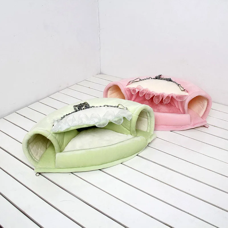 

Small Pet Toy Nest Hamster Hanging Tunnel Guinea Pig Warm Cradle Hammock Small Nest Hamster Accessories